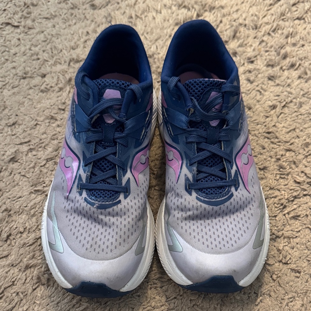 Saucony Girl’s Athletic Shoes - Navy and Lavender. Size 3M.